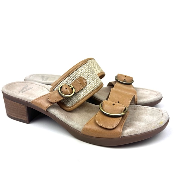 Dansko Shoes - Dansko sandals tan leather comfort low heel size 41